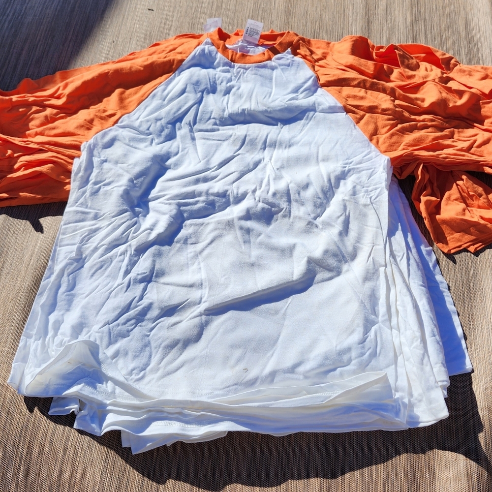 Blank baseball orange shirts ready for the team i have medium (4) large (11)Xtra